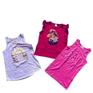 📦 Three Cotton Sleeveless Tops, Kids Size 12